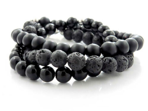 BLACK STONE BRACELET SET