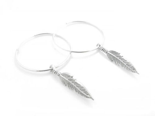 FEATHER HOOP EARRINGS