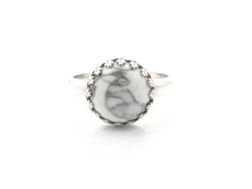 HOWLITE SILVER RING