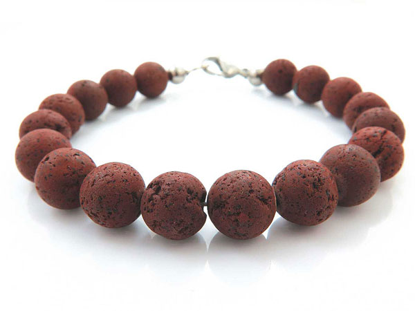 RED VOLCANIC LAVA BRACELET