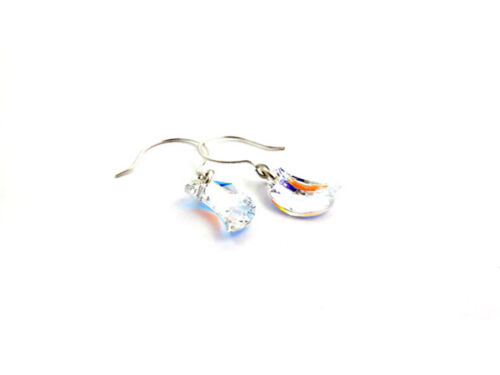 SWAROVSKI CRESCENT MOON EARRINGS