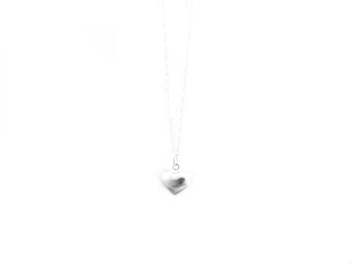 PUFFY HEART SILVER PENDANT