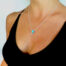 Cross blue bead pendant