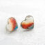 Oyster Turquoise heart studs