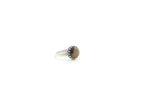 ROUND TIGER EYE RING