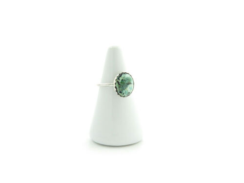 CHRYSOCOLLA OVAL SILVER RING