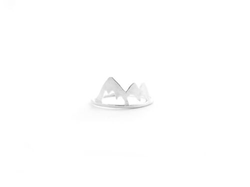 Mountain peak silver ring