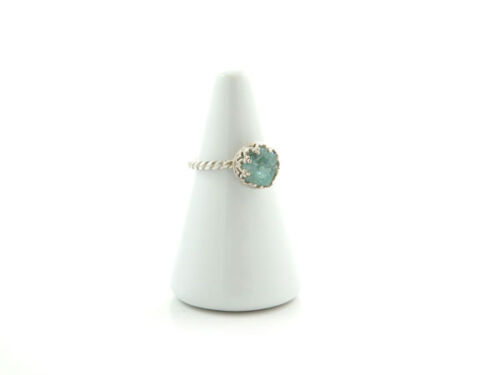 Teal druzy Agate ring