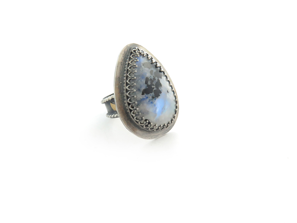 Teardrop Moonstone Ring