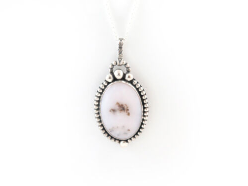 pink Opal rose pendant