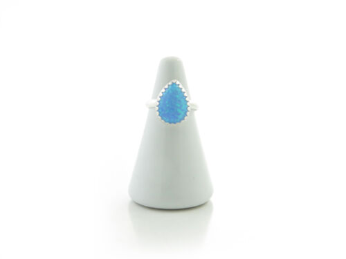 Blue Opal teardrop ring