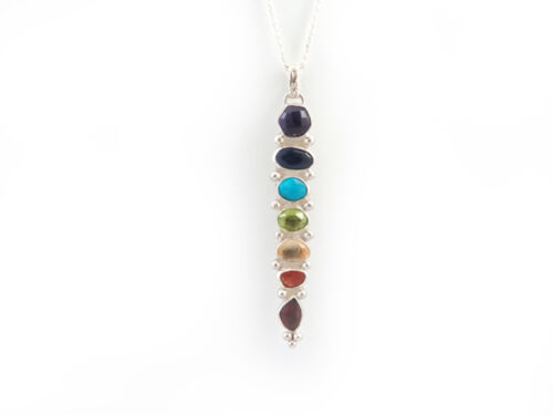 Chakra silver pendant