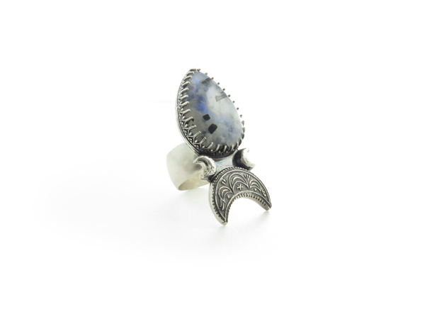 MOONSTONE PHASES RING