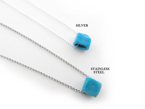 Large blue bead pendant
