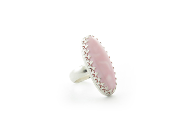 Pink Opal long ring