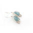 Aquamarine drop silver earrings