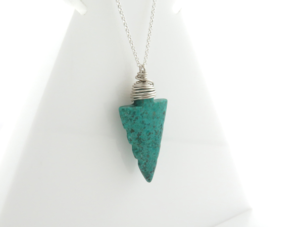 Turquoise arrowhead pendant