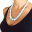 Aquamarine graduated necklace