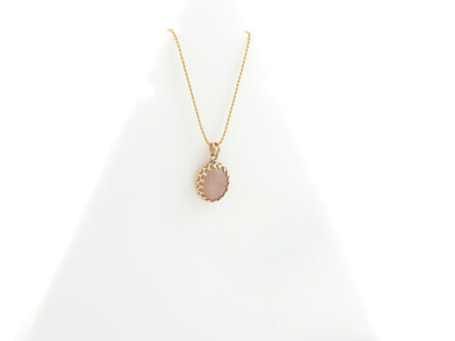 rose quartz gold pendant