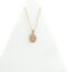 rose quartz gold pendant