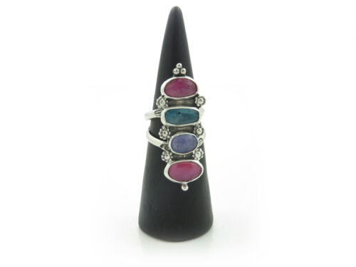 Bright multi stone ring