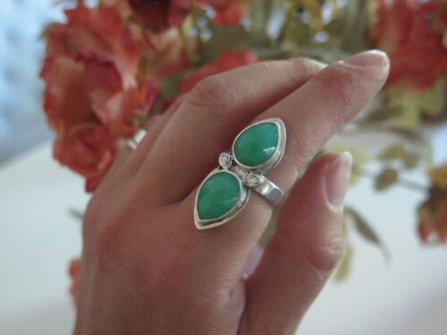 Chrysoprase leaf ring