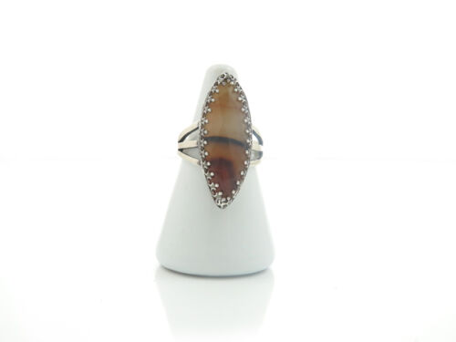 Montana Agate marquise ring