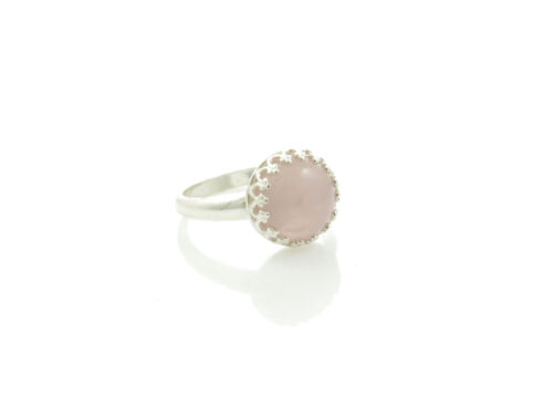 round Rose Quartz ring