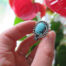 NATURAL TURQUOISE ROSE RING