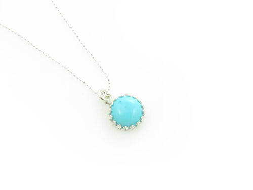 Round Kingman Turquoise pendant