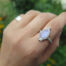 Moonstone dot ring