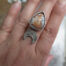 Custom Agate moon ring